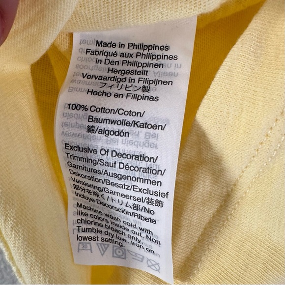 J Crew “Palm Tree” cotton crewneck tee shirt Yellow S - Picture 6 of 7